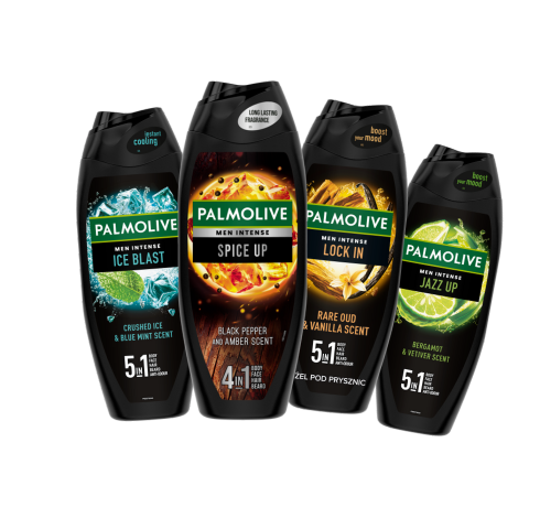 linia zeli pod prysznic Palmolive Men Intense